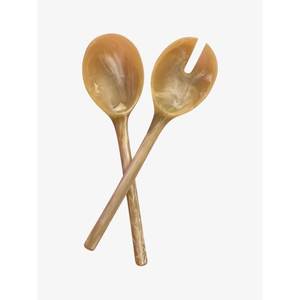 Cuchara y Tenedor de Resina Hechos a Mano de Lujo para Servir Ensaladas, Diseño de Cabeza de Cuerno, Mango Largo, Ecológico, 30ml, Moderno, Apto para Lavavajillas, No Tóxico - Product Image 1