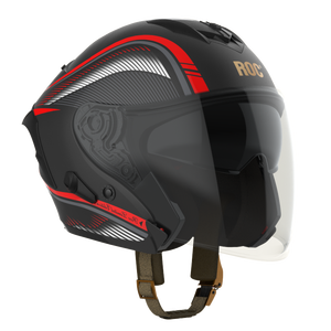 Casco ROC R09 de fabricante vietnamita OEM Openface, material ABS duradero, visera doble, sensación Premium. - Product Image 5