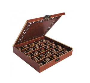 Bandeja de Madera Ecológica para Empacar Chocolate con Tapa y Detalles Decorativos, Precio al por Mayor, Nuevo Diseño - Product Image 1
