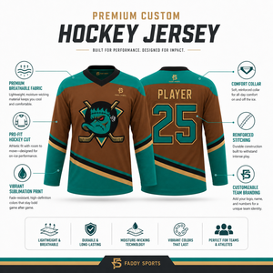 Camiseta de Hockey sobre Hielo Sublimada Personalizada al por Mayor, Uniforme de Equipo Transpirable, Ropa de Entrenamiento Extra Grande Personalizada, Camiseta de Diseño Retro - Product Image 5