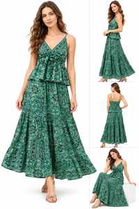 Plus Size Silk <b>Hawaiian</b> Polynesian Tribal Pattern Women's Maxi <b>Dress</b> Summer Party Holiday Wear - Product Image 3
