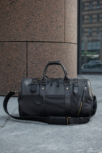 Sac de voyage en toile et cuir de qualité supérieure, robuste, imperméable, pour week-end, sac de sport LCTB-0023 - Product Image 5