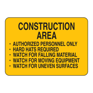 Panneau de signalisation pliable Brady pour accessoires restreints et avertissements de matériaux en chute - Product Image 2