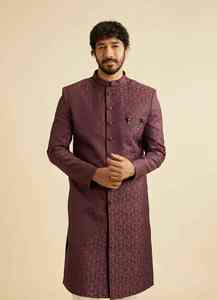 Sherwani de Diseño Real para Hombre, Estilo Casual para Boda, Indio/Pakistaní, con Bordado Zari, Protección Solar, Antiarrugas, para Todas las Temporadas - Product Image 2