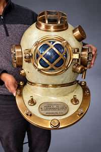 Réplique de casque de plongée US Navy Mark V en métal, décoration nautique, casque de plongeur en eaux profondes, objet de collection maritime - Product Image 1