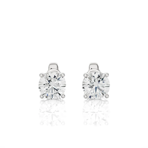 AJRETAIL Boucles d'oreilles en diamant naturel de 1,05 carat, couleur G, clarté VS1, or 14 carats, bijoux élégants en diamant ethnique pour femmes - Product Image 3