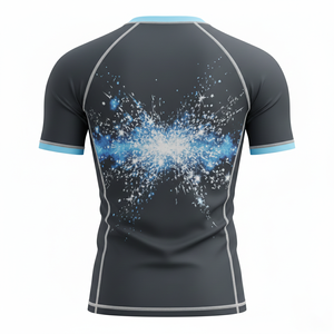 T-shirt de compression à manches courtes premium, sublimé, respirant, coutures renforcées, tissu durable, pour MMA, BJJ, surf. - Product Image 2