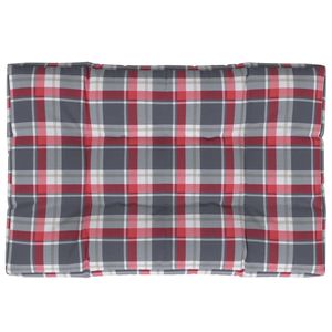 Cojín para Paleta de Exterior de Poliéster con Diseño a Cuadros Rojos Medianos - Product Image 2