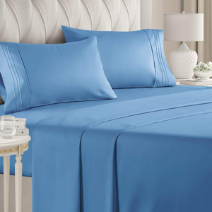 Natural High Quality Plain Linen Sheet <b>Set</b> Soft Breathable Cooling <b>Waterproof</b> Hotel Use 100% Linen Bedding Flat Sheet <b>Set</b> - Product Image 4