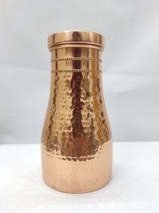 Carafe en cuivre avec couvercle, design classique, réutilisable, pour eau potable, pour chambre à coucher, table de chevet, cuisine, maison, cadeaux, compatible lave-vaisselle - Product Image 6
