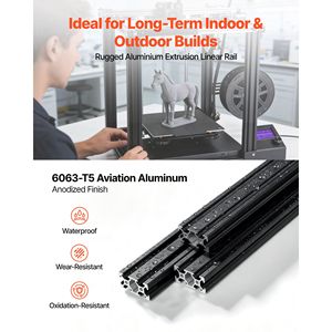 Paquete de 5 Perfiles de Extrusión de Aluminio 2040 de 78.74 Pulgadas (2000 mm) con Ranura en V, Estándar Europeo, Riel Lineal Anodizado para Aplicaciones LED - Product Image 2