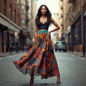 Women Long <b>Skirt</b> Casual Elegant Comfortable Fashion Wear with OEM ODM Customization - Product Image 1