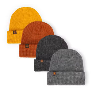 Gorros de Invierno Personalizados al por Mayor con Logotipo, Unisex, de Alta Calidad, Lisos, Teñidos, de Color Sólido, Mezcla de Lana, Tejidos, con Borde Plegado - Product Image 3