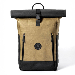 Sac à dos à cordon élégant Vegan Kraftpaper Sac à dos pour ordinateur portable Trendy Water-Repellent Design for Students Travelers for Cycling - Product Image 2