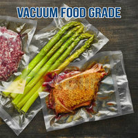 Bolsas de sellado al vacío de grado alimenticio transparentes de almacenamiento efectivo con diseño en relieve para un envasado de alimentos de calidad