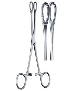 <b>Sponge</b> Holding Forceps Professional Surgical Instrument Stainless Steel Reusable Design with <b>Long</b> <b>Handle</b> Curved Serrated Jaws - Product Image 5