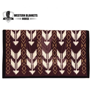 Tapis de selle de dressage Western Ranch multicolore personnalisé rembourrage en polyester de laine de Zélande pour les courses de chevaux doublure en polycoton de qualité - Product Image 1