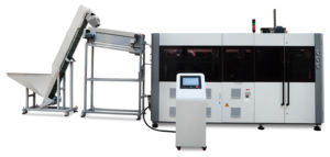 เครื่องขึ้นรูปพลาสติกแบบยืดอัตโนมัติ 6 ช่อง 12000 ครั้งต่อชั่วโมง สำหรับพลาสติก PC PE HDPE PET ยี่ห้อ Festo รุ่นใหม่ Growtech AIM-PBM6 พร้อมลูกปืน PLC เครื่องยนต์ มอเตอร์ - Product Image 2