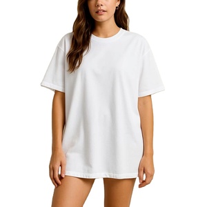 Camisetas Cortas Extra Grandes para Mujer, Diseño Personalizado, Bordado, Venta al por Mayor, Manga Tres Cuartos, Hombros Caídos - Product Image 3