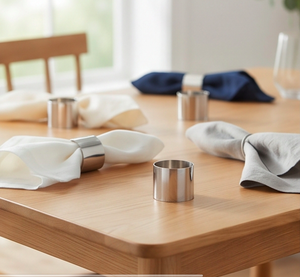 Stainless Steel <b>Napkin</b> Ring Round Polished <b>Silver</b> Metal Table Decoration Holder For Dining Kitchen Wedding - Product Image 5