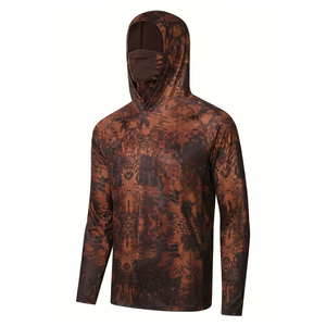 Sweat à capuche pour hommes, protection solaire, vêtements d'extérieur, léger, coupe confortable, à manches longues, pour la pêche et la chasse - Product Image 1