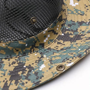 Sombrero de Pescador Táctico de Camuflaje de Mezclilla Personalizado de Alta Calidad 2026, el Mejor Sombrero de Camuflaje Oxford Personalizado con Diseño Argyle - Product Image 4