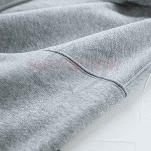 Sudadera Corta con Capucha para Mujer, Color Sólido, Manga Larga, Informal, para Invierno, Transpirable, de Lona Gris, con Logotipo Frontal - Product Image 5