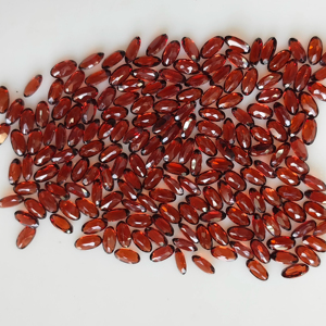 Granat rouge naturel 5x2,5 mm, taille marquise, qualité supérieure, pierre précieuse en vrac pour la fabrication de bijoux - Product Image 5