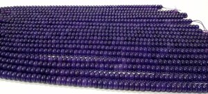 Perles de quartz améthyste naturel, rondes, lisses, 8 mm, brin de 8 pouces de long - Product Image 2
