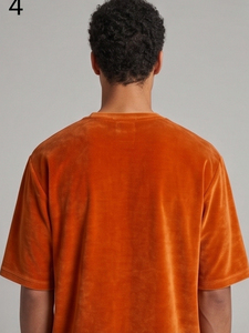 Summer Velvet T Shirt Men Oversized Short Sleeve Velour Tee Shirts Men's Fashion Style Velvet <b>TShirt</b> Mens - Product Image 4