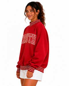 Sudadera de Forro Polar Oversize de Cuello Alto para Mujer, la Más Vendida, con Diseño Personalizado Frontal, al por Mayor, Calidad Premium Casual - Product Image 2