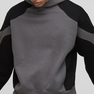 Chándal con Capucha para Hombre, Diseño Color Block, Manga Larga, Ropa Casual de Invierno, 100% Algodón Ecológico, Secado Rápido, Transpirable y Ligero - Product Image 4