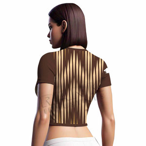 Camisetas Cortas al por Mayor para Mujer, Camisetas de Manga Larga para Verano, Color Personalizado, Camisetas Cortas para Mujer - Product Image 2