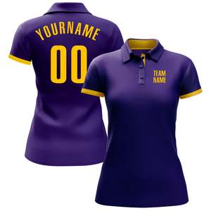 Custom Purple <b>Yellow</b> Soccer <b>Polo</b> <b>Shirt</b> Men's Short Sleeve Team Jersey Sublimated Print Moisture Wicking Regular Fit - Product Image 2