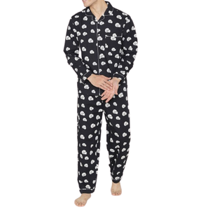 Conjunto de pijama de algodón de estilo japonés para hombre, traje de dormir cómodo de doble gasa - Product Image 4