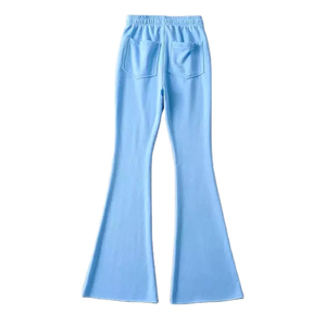 Manufacture With Fleece Fabric Flared Sweatpants Women's Flare Pant <b>Trousers</b> With Side Pockets Long Pants For Women - Product Image 3