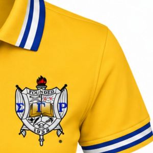 Camiseta Polo Sigma Gamma Rho Amarilla para Mujer, Manga Corta, con Cuello, Letras Griegas, Ropa de Sororidad, Informal, para Golf y Deportes - Product Image 5