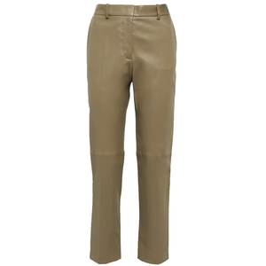 Pantalon décontracté et élégant pour femme en similicuir PU, coupe skinny, taille élastique, devant plat, taille haute, style streetwear - Product Image 1