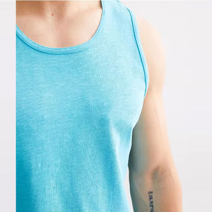 Tallas grandes por encargo de buena calidad Precio al por mayor 100% algodón Ropa de hombre Ropa de gimnasio Ropa de fitness Camiseta sin mangas - Product Image 4