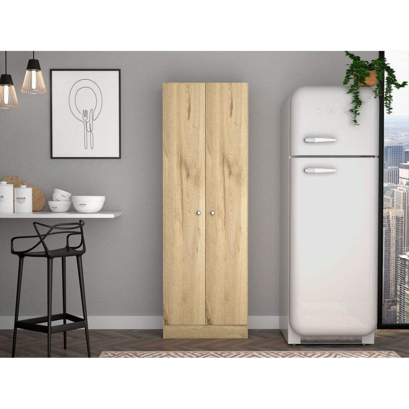 Light Oak / Black Color