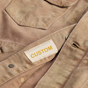 Chaqueta Trucker Premium para Hombre, de Lona Lavada y Desgastada, Resistente, Cuello Clásico Recto, Ropa de Trabajo Vintage, OEM Personalizada, Estilo Heritage - Product Image 3