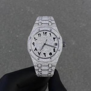 Montre de Luxe 2026 à Succès : Montre Homme Tendance de Créateur, Entièrement Sertie de Diamants et de Zircons, Affichage Quartz de Haute Qualité - Product Image 3