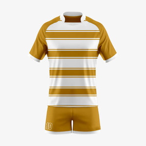 Professional Rugby Uniform Set Strong Stitching Breathable 100% Polyester Fabric Lightweight Eco-Friendly Customized Rugby Kits - Product Image 1