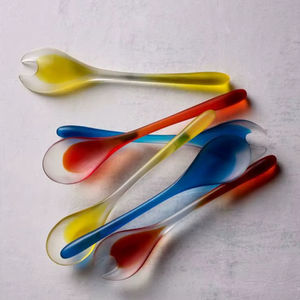 Cuillère de service réutilisable en résine artisanale de luxe TCE, vaisselle décorative haut de gamme, personnalisable, cadeau pour la maison, la salle à manger, les hôtels, couverts - Product Image 1