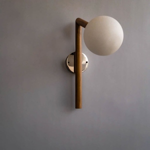 Modern wooden <b>globe</b> wall <b>light</b> nordic wall sconce minimalist glass ball bedside lamp contemporary indoor lighting fixture luxury - Product Image 1