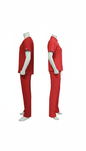 Conjunto de Uniforme Médico Unisex, Parte Superior con Cuello en V y Pantalones, Ligero y Transpirable, Ropa de Trabajo para Hospitales y Enfermería, Fabricante OEM - Product Image 2