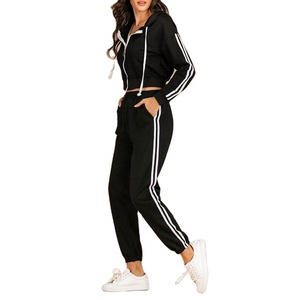Conjunto Deportivo Personalizado con Logotipo para Mujer, Sudadera con Capucha y Pantalones Deportivos, Conjunto de 2 Piezas, Pantalones Deportivos y Sudadera con Cierre - Product Image 5