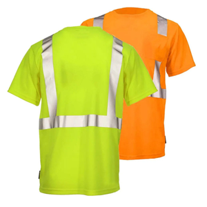 Wholesale <b>Hi</b> <b>Vis</b> <b>T</b>-<b>shirts</b> O-neck Work Clothing High Quality Lightweight Men's Short Sleeve Reflective Safety <b>T</b>-<b>shirts</b> - Product Image 6