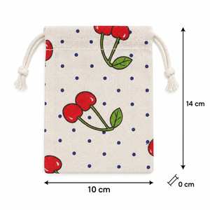 Natural Cotton <b>Drawstring</b> Pouch 10x14 cm <b>Small</b> Gift Pouch Multi Color Print Custom Logo Wholesale Eco Friendly Private Label B2B - Product Image 4