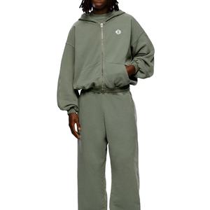 Sudaderas con Capucha Extra Grandes Personalizadas con Cierre, Logotipo Frontal Bordado Personalizado, Proveedor de Etiqueta Privada OEM ODM al por Mayor, Sudaderas de Moda Urbana - Product Image 2